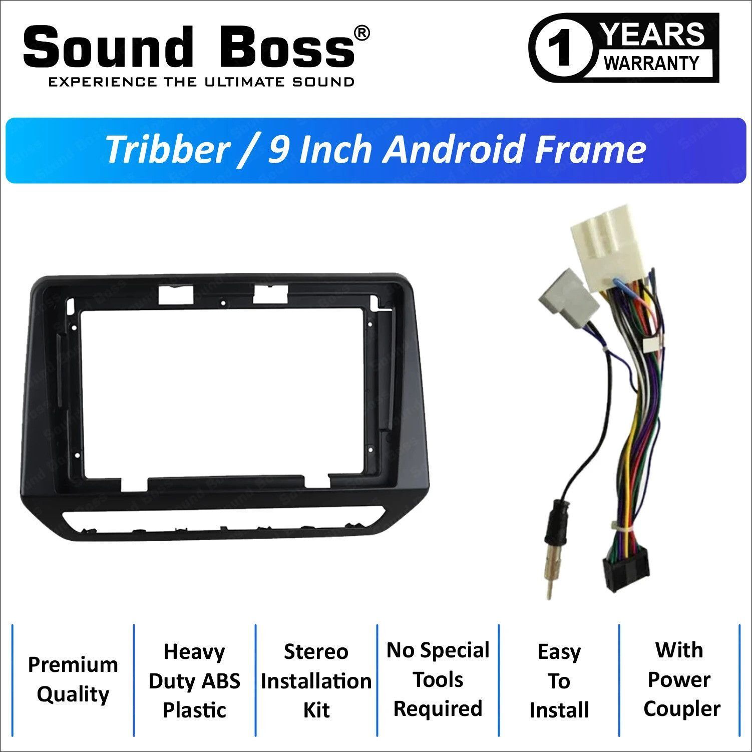 Sound Boss TRIBER 9"Inch Frame for Android Car Stereo (Double Din)